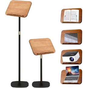 180-rotation Adjustable Wooden Book Reading Stand Holder Foldable Laptop Stand for Kitchen, Bed Typing Hands-Free Page Holder and Organizer Portable Desk for books, Music and Recipes