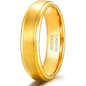 Netsky Tungsten Rings for Men and Women,6mm 8mm Black/Silver/Blue/Gold/Red Tungsten Carbide Wedding Promise Engagement Band Ring for Men, Comfort Fit Size 7 to 13