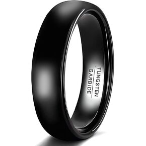 Netsky Tungsten Rings for Men and Women,6mm 8mm Black/Silver/Blue/Gold/Red Tungsten Carbide Wedding Promise Engagement Band Ring for Men, Comfort Fit Size 7 to 13