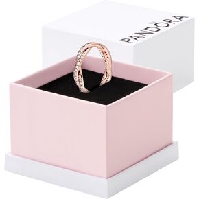 Pandora Sparkling Twisted Lines Ring - Gift for Her - Stackable Ring for Women, With Gift Box in Kuwait