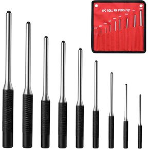 Pin Punch Set, 9pcs 1/16" - 5/16" Removing Repair Tools with Storage Pouch, Great for Automotive, Watch Repair, Jewelry and Craft(9pcs Pin Punch)