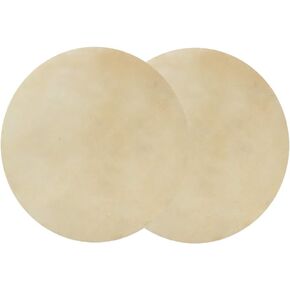 2pcs Drum Head Faux Buffalo Leather Drum Head Skin Clear Sound Accessory for African Drums Bongo Drums (11.4 inches)