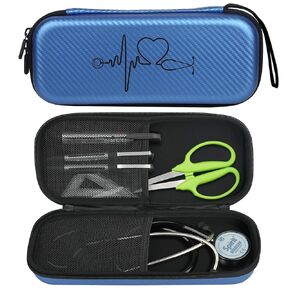 11 pcs Stethoscope Case Kits,Stethoscope Carrying Case for 3M Littmann Classic III,Stethoscope Holder with Pocket for Nurse Accessories for Work,Include Penlight, Bandage Wraps Pink