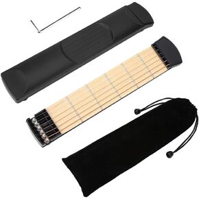 6 Fret Pocket Guitar Left Hand Pocket Guitar Acoustic Practice Neck Portable for Beginner Guitarist Practice Training