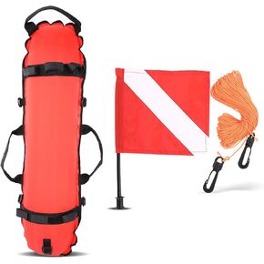 Buoy Dive Flag, Buoy Diver Down Flag Buoy Diving Inflation Buoy Ball & Flag