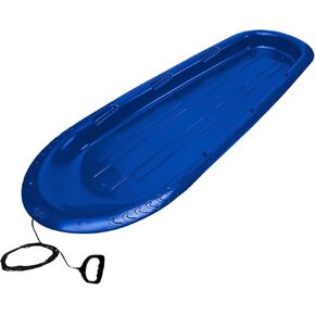 Era 66-inch Manitou XL Adventurer Sled — 2-3 Rider Kids' Plastic Toboggan, Blue