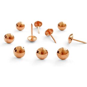 Let's Decorate 200PCS Upholstery Tacks D11mm/0.43" Antique Gold Color Pins, Sofa Decorative Tacks, Furniture Metal Thumb Tacks, Home DIY Decorative Nail Heads Nails (11mm Antique Gold)