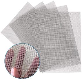 5 Pack 304 Stainless Steel Woven Wire Mesh, Air Vent Mesh 11.8"X8.2"(300X 210mm), 1mm Hole, 20 Mesh Screen Mesh