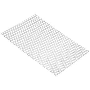PATIKIL 11.8" L x 11.8" W Perforated Metal Sheets, 16Ga 0.31" Hole 304 Stainless Steel Mesh Stagger Expanded Perforated Metal Plate for Ventilation Filtration