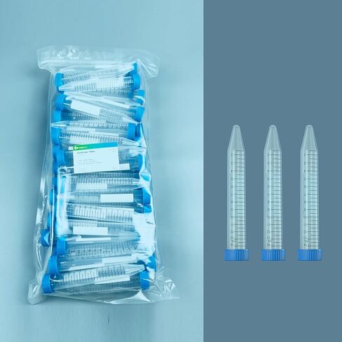 Autoclavable Polypropylene Centrifuge Tubes, Volume 50ml, White Printed Graduated Marks from 5ml to 50ml, Assembled Leak-Proof Screw Cap, Gamma Sterile, 25pcs/Bag in Saudi Arabia