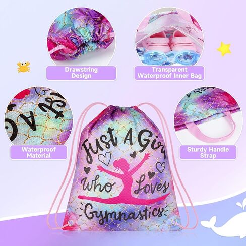 RLGPBON Drawstring Backpack for Kids Girls and Boy,Girls Gym Dance Bag,Sports Gym Bag for Girls Kids Waterproof Swimming Beach Sackpack in Kuwait