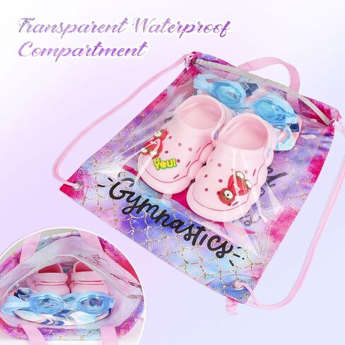 RLGPBON Drawstring Backpack for Kids Girls and Boy,Girls Gym Dance Bag,Sports Gym Bag for Girls Kids Waterproof Swimming Beach Sackpack in Kuwait