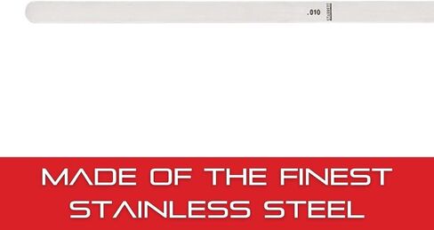 Starrett Stainless Steel Thickness Gage or Feeler Stock with Rounded Ends - Ideal for Carpenters and Home Improvement - 12" x 0.500" Size of Leaves, 0.010 Thickness - 667S-10 in Saudi Arabia