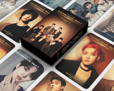 55 قطعة من بطاقات الصور ateez ateez Golen Hour، بطاقة ألبوم Lomo، بطاقة تهنئة لجمع الهدايا لمجموعة المعجبين، الساعة الذهبية: الجزء 1 in Saudi Arabia