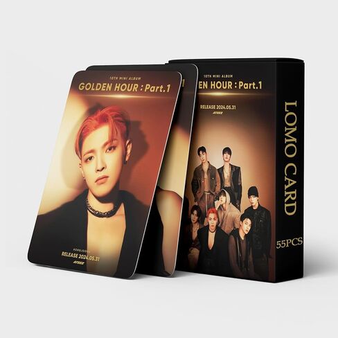 55 قطعة من بطاقات الصور ateez ateez Golen Hour، بطاقة ألبوم Lomo، بطاقة تهنئة لجمع الهدايا لمجموعة المعجبين، الساعة الذهبية: الجزء 1 in Saudi Arabia