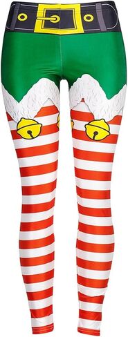 ODIZLI Women's Ugly Christmas Leggings 3D Print Costume Xmas Leggings Workout Yoga Pants in Kuwait