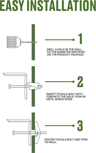 591270 Toggle Bolts, 1/8 by 2-Inch, Zinc, 2-Pack in Saudi Arabia