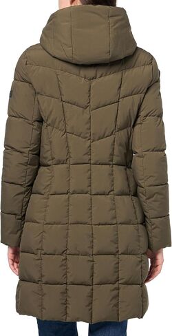 DKNY Women's Bib-Front Long Puffer in Kuwait