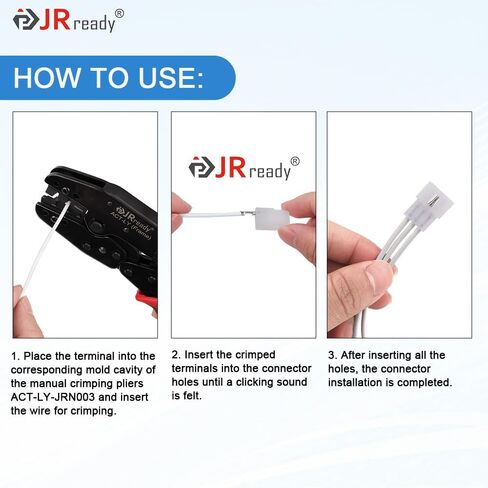 محطات تجعيد JRready ST6405 بقطر 3.68 مم، دبوس ومآخذ 18-22AWG، متوافقة مع محطات تجعيد الذكور والإناث القياسية 062 بوصة (50 زوجًا) in Kuwait