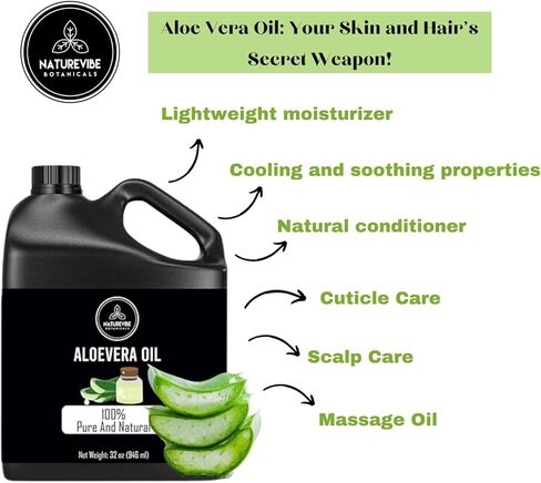 Naturevibe Botanicals Evening Primrose Oil 32 Ounces | 100% Pure and Natural | Great for Skin Care and Hair Care in Kuwait