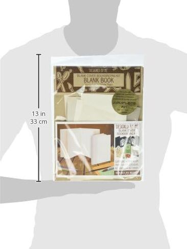 Lineco, Blank Cover Bookbinding Kits, 5.25 x 7.25 inch, Books by Hand Blank Book with 24 Acid-Free Pages, Ivory Color in Saudi Arabia