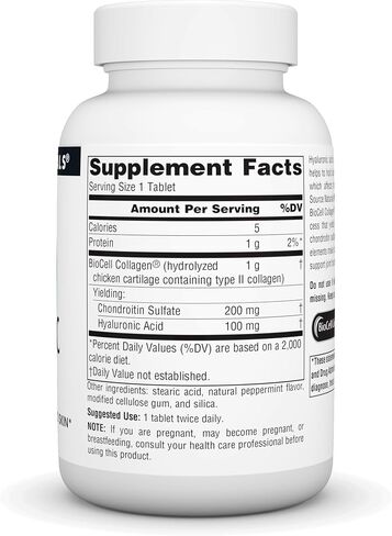 Source Naturals Hyaluronic Acid, Promotes Healthy Joints and Skin*, 100mg - 60 Tablets in Saudi Arabia