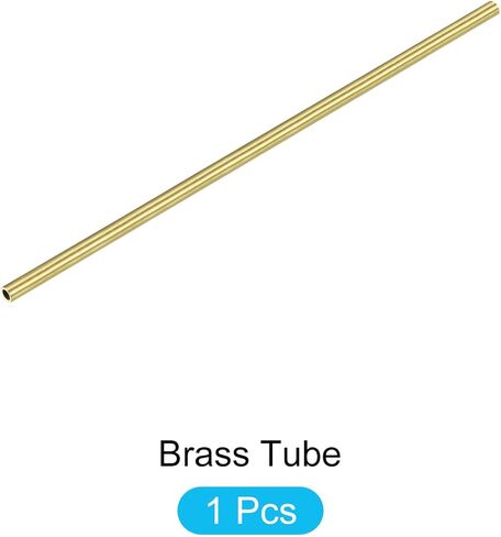 Brass Tube(5mm OD x 1mm Wall T x 200mm L) 1Pcs, Straight Tubing - for Home Furnishing, Machinery, DIY Handicraft in Saudi Arabia