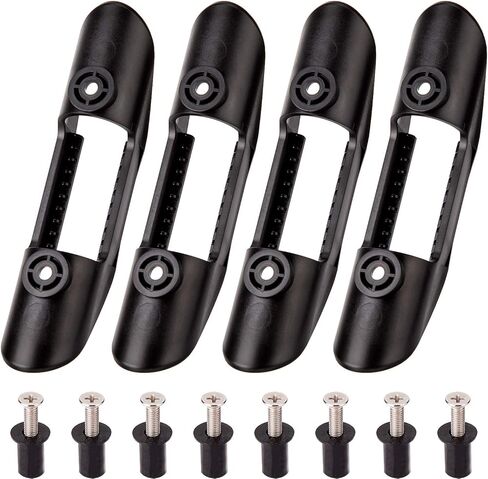 ملحقات مشبك مجداف سافيتا كاياك مشبك بلاستيكي أسود 4 قطع تتضمن 8 براغي و8 صواميل in Kuwait