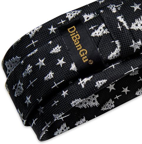 مجموعة ربطات عنق عيد الميلاد للرجال من DiBanGu، ربطة عنق سانتا، أزرار أكمام حريرية للمهرجانات، مجموعة حفلات in Kuwait