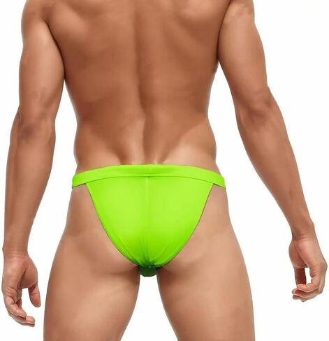 Mens Bikini Briefs Low Rise Padded Swimsuit Drawstring Beach Bathing Suit Surfing Swimwear in Saudi Arabia