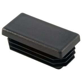 Caplugs 99191802 Plastic Plug for Rectangular Tubing. RER-1X2-10-14, PE-LD, Hole width 1.000" Hole length 2.000" Wall thickness 10-14 Ga. (.134-.083)", Black (Pack of 200)