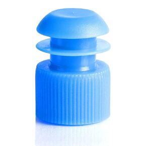 Globe Scientific 116152B Polyethylene Flange Plug Cap for Test Tubes, 16mm Size, Blue (Pack of 1000)