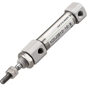 Stainless Steel Slim Air Pneumatic Cylinder, CDJ2B 10-10, M5 Port, 10mm Bore, 10mm Stroke, Double Acting Single Rod