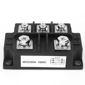 MDS 300A 1600V جسر المعدل 5 محطات 3 المرحلة AC إلى DC عالية الطاقة المعدل الراتنج معبأة وحدة المعدل، كامل ديود وحدة شكل غرفة التبريد للأجهزة المنزلية السيارات