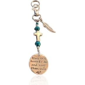 Horse Saddle And Bridle Charm Clip, Bless This Horse Rider Keep Safe Bridle, Saddle Riding Charms Hanging Gifts