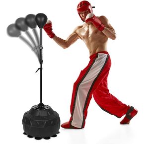 Speed Bar with Thick Base, Reflex bag Free Standing Boxing Bag with Adjustable Height & Reinforced Spring Strong Durable Relief Stress Ball for boxer fitness person in Kuwait