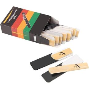 10Pcs Clarinet Reeds Set Bb Tone Strength 1.5/2.0/2.5/3.0/3.5/4.0 Wind Instrument Reed Clarinet for Easy of Play