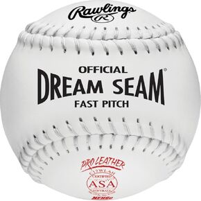 Rawlings | Official ASA NFHS Dream Seam Fastpitch Softball | C12WLAH | 12" - White | 12 Count