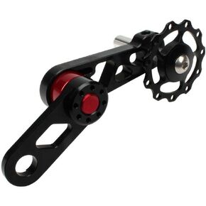 Bike Chain Tensioner Single Speed Chainring Converter for Folding Bicycle Cycling Bicycle Accessories(Black)(Black)