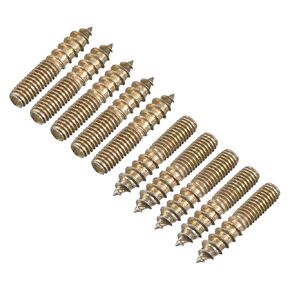 uxcell M6x25mm Hanger Bolts, 48pcs Double Ended Thread Dowel Screws for Wood Furniture Connecting