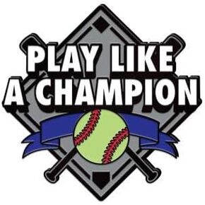 Softball Pin - 1.25" Softball Champion Enamel Lapel Pin Prime