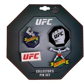 UFC LAPEL PIN OCTAGON 4-PIN SET, Multi Color, ONE SIZE