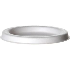 ECO PRODUCTS Compostable 2oz Molded Fiber Portion/Sample Cup Lids, Case of 2500, Vanguard, Disposable Round Food Bowl Lids, White, No PFAS, Tree-free Sugarcane, ASTM Compliant, BPI-Certified
