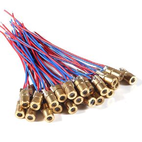 30pcs 5V 650NM 5Mw Red Dot Laser Head Red Laser Diode Laser Tube 6mm with Leads Head (30PCS)