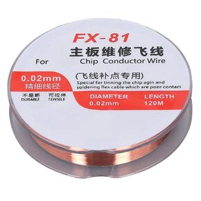 Chip Conductor Wire, 5Pcs Enameled Wire, PCB Accurate Repair High Electrical Conductivity Insulation Copper Winding Wire for Magnet Wire (FX-81)
