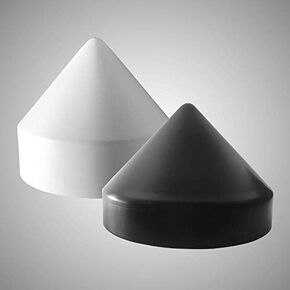 Marine Dock Coned Piling Cap,100% Polyethylene Material, Lasts 10+ Years (Black, 7.5")
