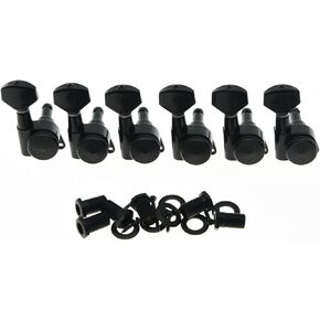 KAISH Black 3 Left 3 Right Locking Guitar Tuners Tuning Keys Machine Heads Korea Made
