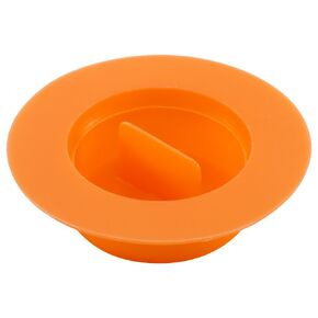 Caplugs Q6671AH1 Plastic Extra Wide Flange Center Pull Tab. WPT-667, PE-LD, Cap OD 0.75" Plug ID 2.050", Orange (Pack of 100)