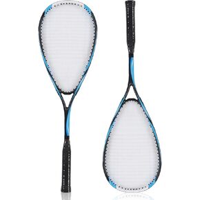 Squash Racket Entry Level Professional Training - 350g Lightweight Large Racquet Face Shock Proof Squash Racquet Pack for Beginners