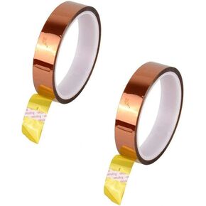 2mm 100ft Kapton Tape Adhesive High Temperature Heat Resistant Polyimide,2 Pcs